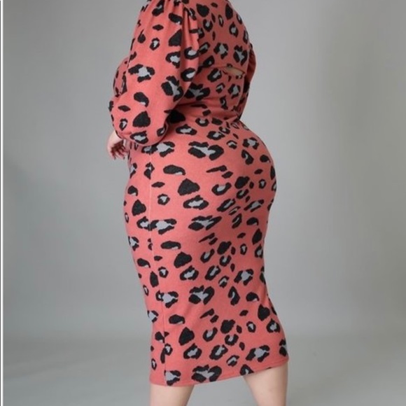 ✨♥️ 2-Piece Leopard Stretch Dress - Picture 6 of 8